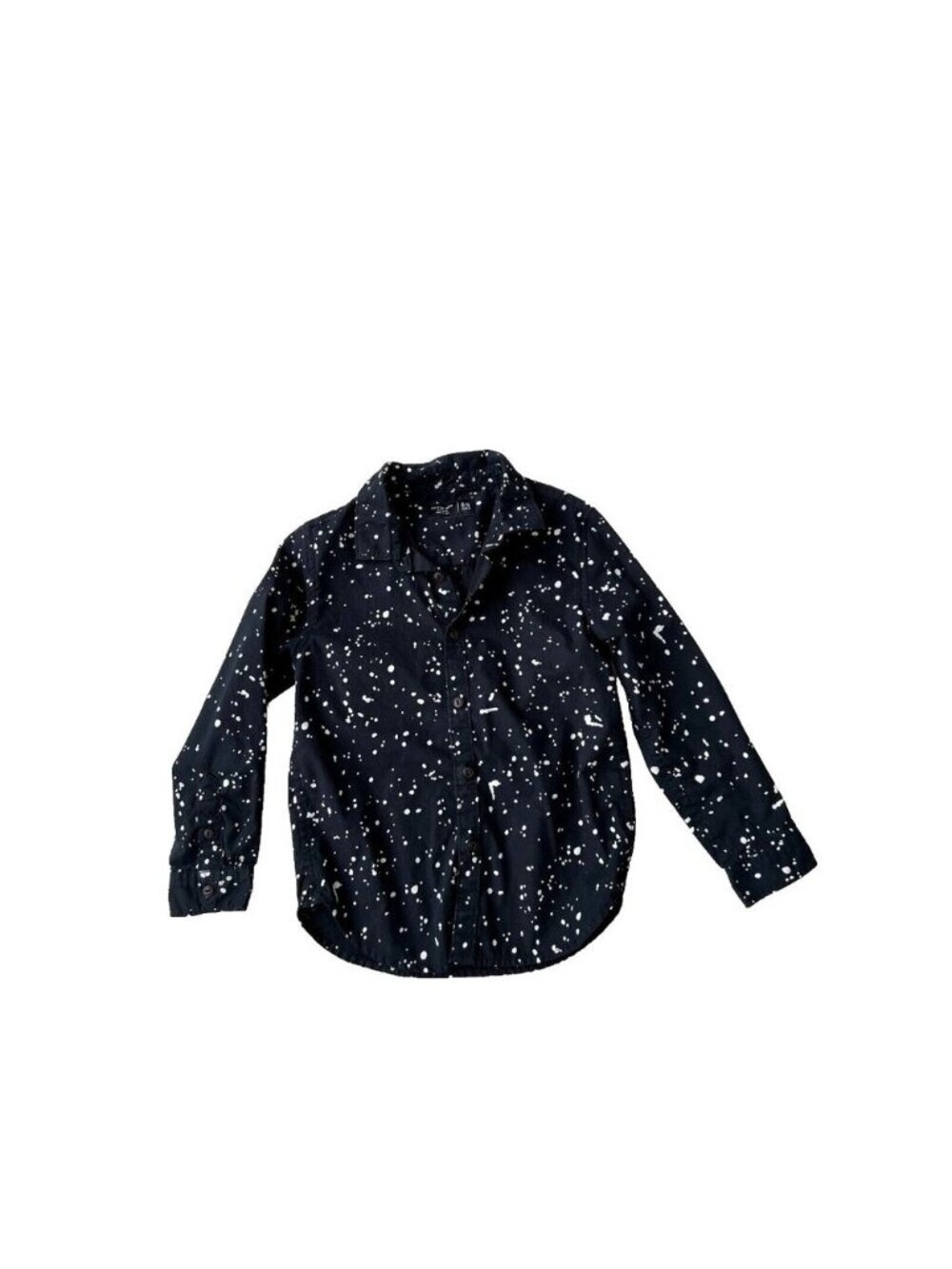 Cactus Boys Button Shirt Black Splatter( Sz 5-6 yrs )